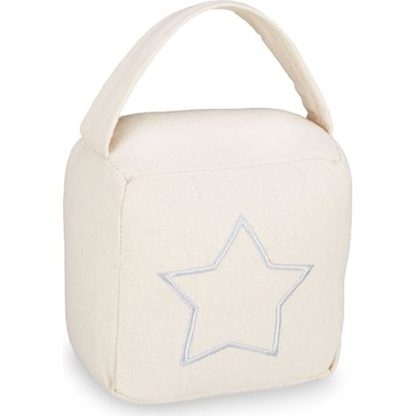 Fermaporta decorativo moderno stella 18,5 x 14 x 10 cm pratico per soggiorno camera da letto bambino in poliestere grigio 130006892