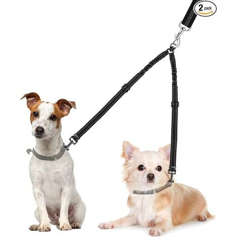 Double Dog Lead - Tangle-Free, 360° Swivel, Reflective Adjustable Wire Separator for Two Dogs in Training (1/5)