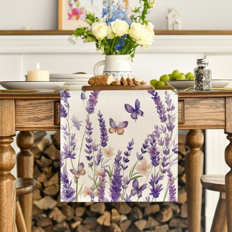 Chemin de table JeiibrZui Salbeigrün Boho Makramee - 30 x 140 cm - 1 pièce - Lin et coton naturel - Décoration de table rustique verte pour mariage ou salle à manger (1/5)