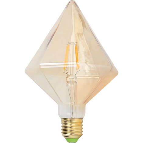 [LED Bulb] [Éclat Vintage] Pyramidal - Ampoule filament LED 4W E27 à lumière dorée, décoration intérieure (Lustres, appliques, miroirs)
