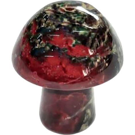 Champignon En Pierre Naturelle - Décoration Pour Aquarium Et Pot De Fleurs - Cristal D'Agate Semi-Précieux - 1 Pièce (1/5)