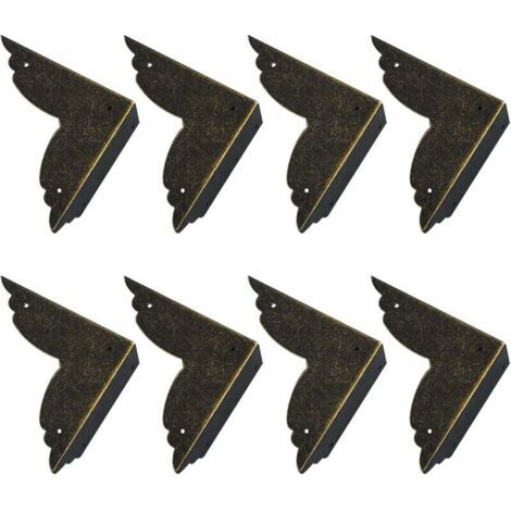 Set mit 8 Vintage-Eckenschützern aus Metall für Möbel und Tische (Bronze) (1/4)