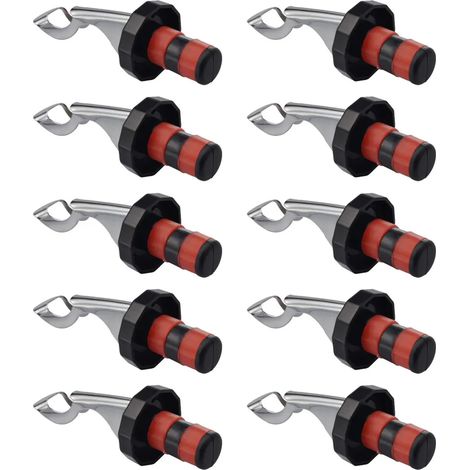 Tapones de botella con palanca, tapones universales para botellas de cerveza, tapones de vino, tapones para botellas, tapones para colecciones de vino, vino, champán, botellas de vidrio, rojizo-negro,