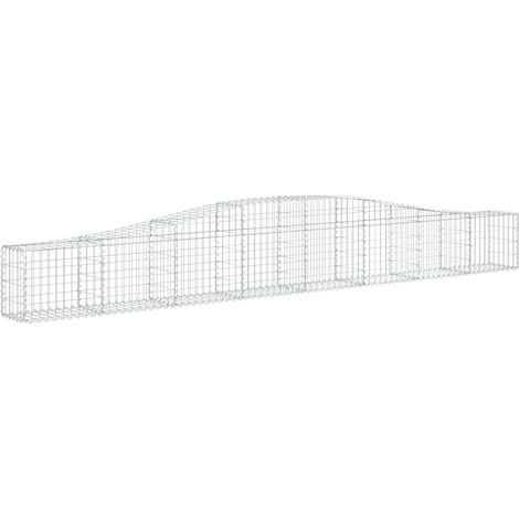 Maison Exclusive - Gabione mit Hochbogen 400x30x40/60 cm Verzinkt
