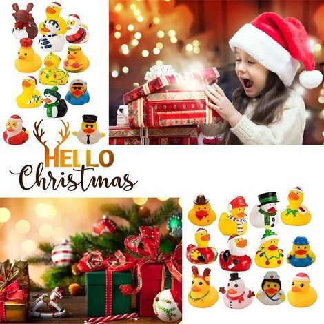 Adventskalender 2024 mit Quietscheente – Adventskalender – 24 weihnachtliche Geschenke – Ideal für Kinder und Haustiere (1/4)