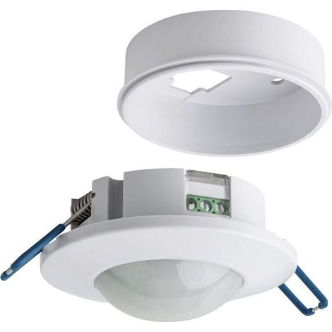 Rilevatore di movimento per interni – Montaggio a incasso o a superficie – Sensore a infrarossi a 360° da 6 m – Max. 1200 W per lampade a incandescenza (1/5)