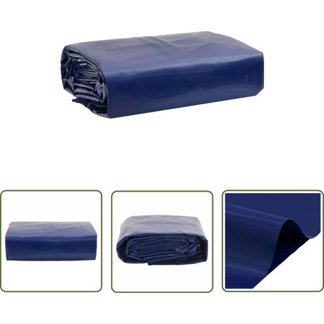 The Living Store Abdeckplane Blau 4x8 m 600 g/m² - Abdeckplane - Plane - Wasserdichte Plane - Schutzplane - Campingplane (1/5)