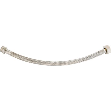 Flexible sanitaire 1/2" mâle écrou tournant 300mm DN10 - Tuyau EPDM tressé acier inox - Raccord durable, souple et étanche - pression max 10 bars (1/5)