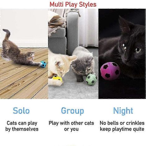 12 Schaumstoffbälle Katzenspielzeug Weiche, geräuschlose Haustierbälle Interaktive Hüpfbälle Set (1/5)