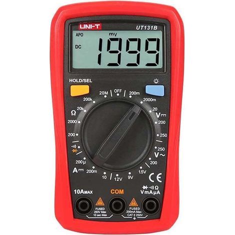 UT131B Digitalmultimeter, AD/DC-Spannungs- und Stromprüfer mit Widerstands- und Kapazitätsmessung, NCV-Test und Temperaturmessung (1/5)