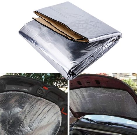 Isolant Thermique Auto Adhésif 1 virgule 4 m x 1 m Tapis D isolation Phonique Thermique Voiture Auto Tapis D isolation Acoustique (1/4)
