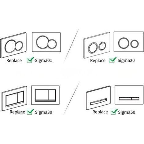 OrPanneau de remplacement pour réservoir encastré Geberit Sigma 115.770. accessoires pour réservoir de salle de bain UP300 UP320 Non Original (1/5)