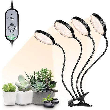 Lampe de croissance USB 312 LED à spectre complet, lumière du soleil, fixation sur bureau réglable, 5 niveaux de luminosité, minuterie 4/8/12 h pour plantes d'intérieur-AquaForge (1/5)