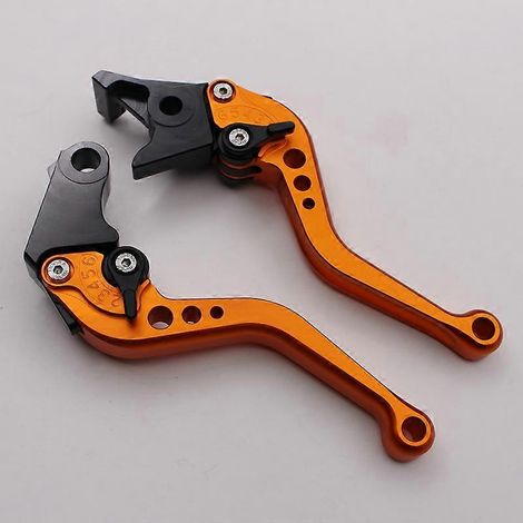 Levier de frein, d'embrayage et de klaxon modifié pour moto CBR900RR CB919 VTX1300 CB-1 (Orange 2) (1/5)