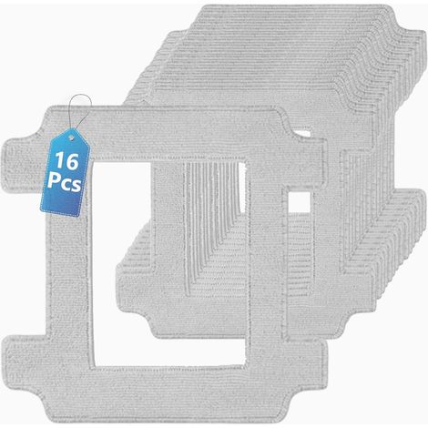 Lot de 16 patins microfibres lavables et réutilisables pour Ecovacs Winbot W2S W2S Omni, chiffons de nettoyage (1/4)