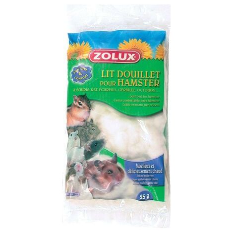 Letto accogliente per criceto. sacchetto da 25 gr. colore bianco. (1/3)