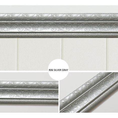 Bordure Muraux En Relief - Mousse PE Auto-Adhésive - 236 cm x 8 cm - Décoration Murale Intérieure Extérieure - 1 Pièce (1/5)
