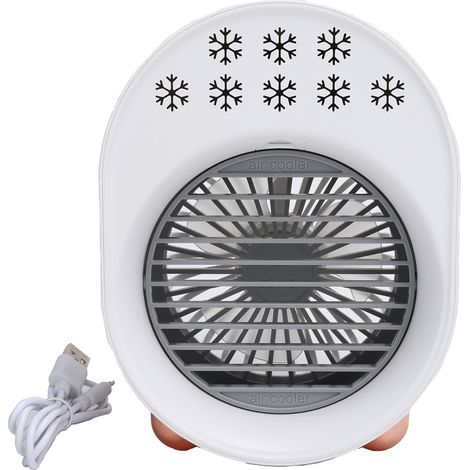 Ventilador Refrigerador - Humidificador de Aire - Enfriador Evaporativo Portátil - USB 3.5-6 W - 3 Velocidades - Diseño Superior para Agua y Hielo - 1 Unidad (1/5)