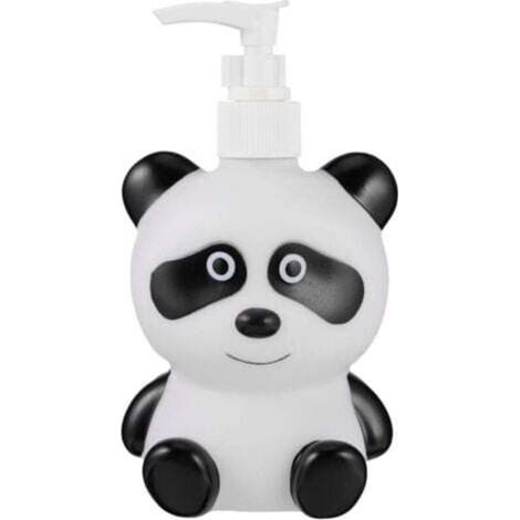 Flaconi dispenser di sapone a forma di panda da 300 ml con pompa, vuoti e ricaricabili, per bambini, ideali per sapone liquido, shampoo, lozioni, mani, cucina e bagno.