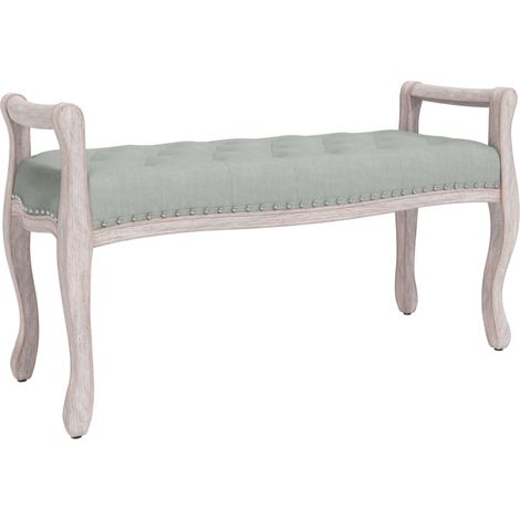 Sitzbank Hellgrau 110x45x60 cm Samt vidaXL (1/5)