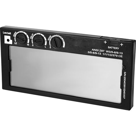 Mophorn Lente de Soldadura de Oscurecimiento Automático de 108 x 51 mm, Tono Ajustable 5-13, con Sensores de Arco Dobles, Compatible con la Mayoría de Cascos de Soldadura TIG, MIG y ARC (1/5)