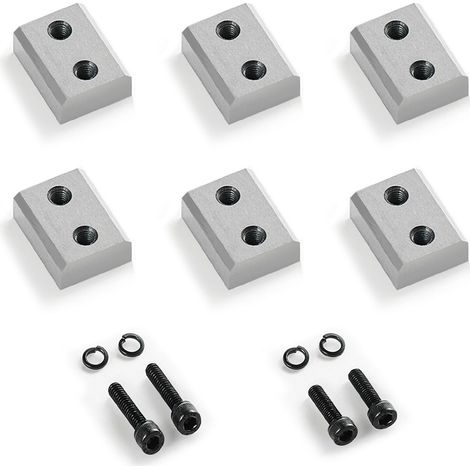 Lames de rechange pour coupe-boulons, 6 pièces mâchoires pour coupe-boulons électrique 32mm 10, réversibles, acier CR12MOV ultra-dur, rapide et efficace, vis et rondelle incluses (1/5)