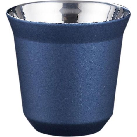 Tasse à expresso isotherme en acier inoxydable à double paroi de 80 ml pour café Pixie Coffee en forme de capsule (1/5)