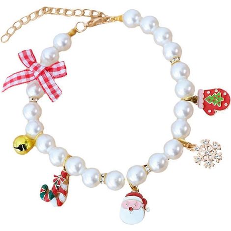 Collar resistente al desgaste para gatitos, 2 piezas, collar decorativo para perros, accesorio de perlas (1/5)