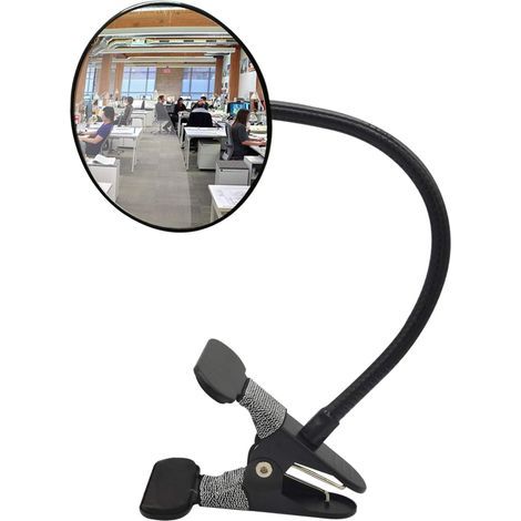 Ampper Rétroviseur convexe flexible à clipser en verre, miroir de sécurité convexe pour la sécurité personnelle, les moniteurs de recul, ou n'importe où (9,5 cm, rond) (1/5)