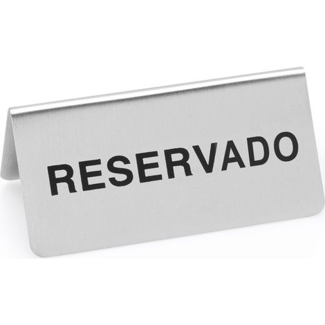 Chevalet de table RESERVADO 10 x 5 x 5 cm inox - Was Germany