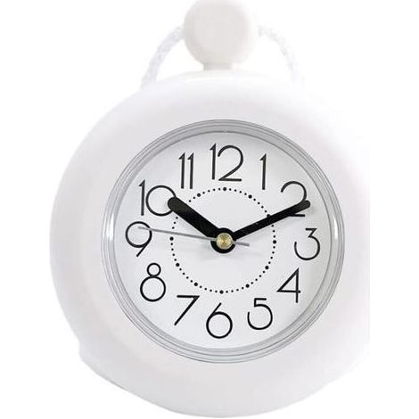 Lntyq Duschuhr, wasserdichte Badezimmeruhr, Mini-Badezimmeruhr, Handtuchhaken, Wand- und Tischuhr mit Doppelfunktion, Küchenwanduhr (1/5)