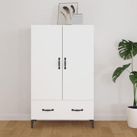Buffet - Armoire de rangement Enfilade Blanc 70x31x115 cm Bois d'ingénierie BV507947 - BonneVie (1/5)