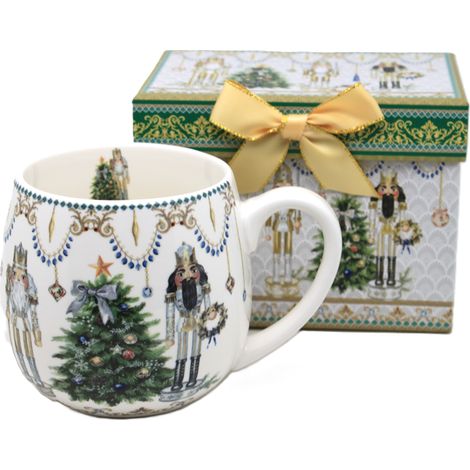 Tazza natalizia in porcellana da 450 ml con motivo dello Schiaccianoci. (1/5)