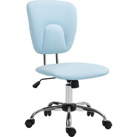 Sedia da ufficio girevole con altezza regolabile e funzione dondolo per scrivania e studio, 50x54x87,5 - 96,5 cm, blu.