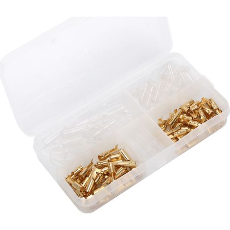 Connecteur électrique 120 pièces, cosse à sertir 3,9mm mâle femelle, isolant ignifuge, sécurité durable, raccordement filaire rapide (1/5)