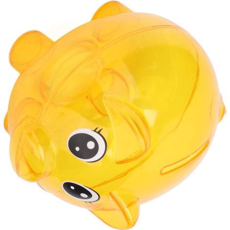 Transparente, bruchfeste Spardose aus Kunststoff in Schweinchenform für Kinder (1/5)