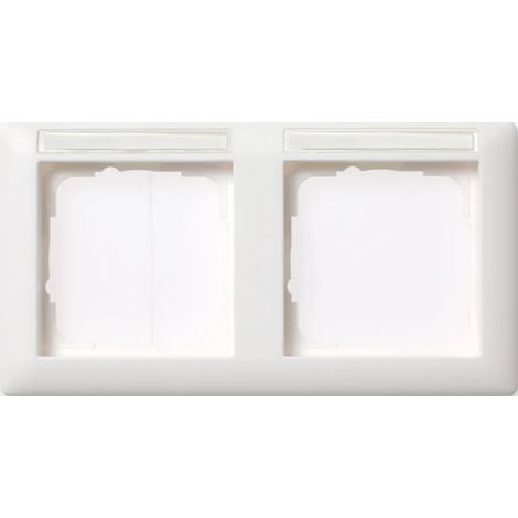 Gira Telaio di copertura 2 posti orizz. BSF Standard 55 Bianco puro [109203], 1092 03