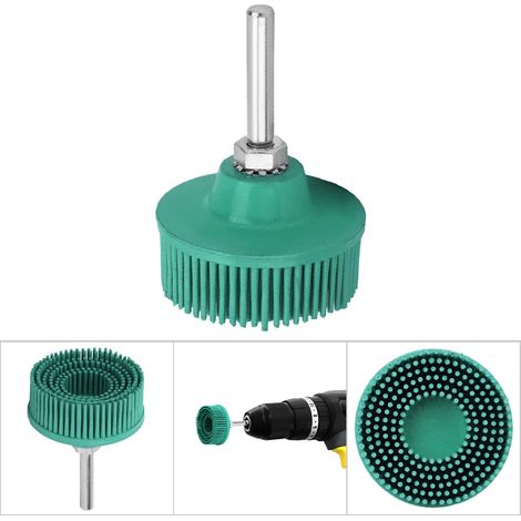 Disque à Brosses Abrasives 2 Pouces en Caoutchouc Émeri pour Polissage et Élimination de Rouille (1/5)