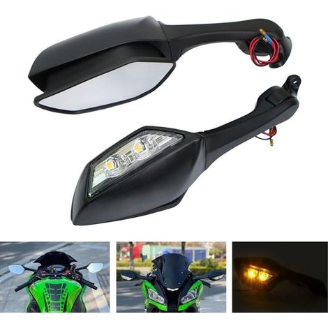 Universal adjustable rearview mirror for Yamaha Kawasaki Cygnus 600 ZX-10R motorcycles. (1/4)