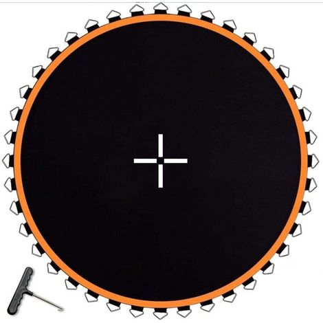 Ulisem Trampoline, Trampolin-Ersatzsprungmatte, 2,44 m wasserdichte und UV-geschützte Ersatzmatte, elastische Ersatzsprungmatte für Trampoline mit rundem Rahmen