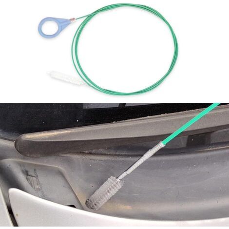 Outil de nettoyage de canalisations de toit ouvrant, brosse flexible de 2 m pour canalisations longues, nettoyage de tubes parfait pour toit ouvrant de voiture, essuie-glace (1/5)