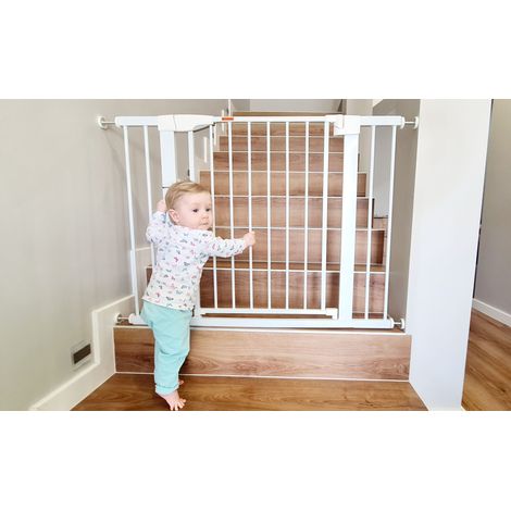 Cancelletto di sicurezza per scale, barriera per porte, cancelletto di sicurezza per scale per bambini  larghezza 145-152 cm  non richiede foratura (1/5)