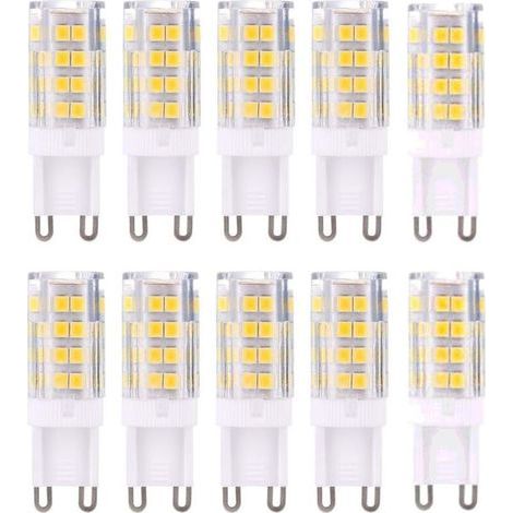Lntyq G9 LED Lampe Ampoules, Blanc Chaud 3000K 5W G9 LED Ampoule Lumiere équivalent aux ampoules halogènes de 40 W 420 lumens not dimmable, lot de 10 (1/4)