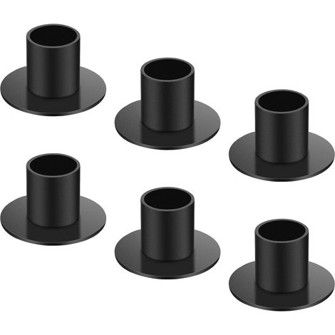 Bougeoirs en Métal, 6 Pièces Porte Bougie Métal Moderne, Chandelier Bougeoir, Candle Holder, pour Les Centres de Table, Fêtes, Mariages, Dîners, Décorations D'intérieur,Noir (1/5)