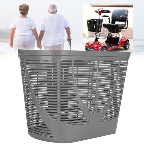 Panier arrière en plastique pour scooter de mobilité, accessoire de modification et remplacement avec vis de fixation. (1/5)