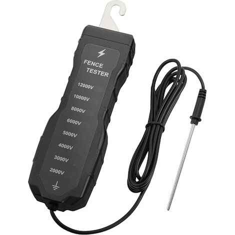 Electric Fence Tester 2000-12000V 8 Neon Indicators Portable for Maintenance Cattle Fencing Horses (1/5)