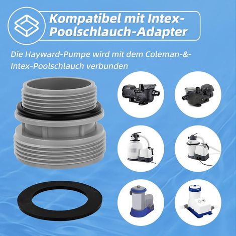 ANTOBLE Poolschlauch – Poolschlauchadapter – 38 mm – 40 mm auf DN40 (1 1/2") Umrüstsatz – Für Intex-, Coleman- und Hayward-4560-Poolschläuche (1/3)
