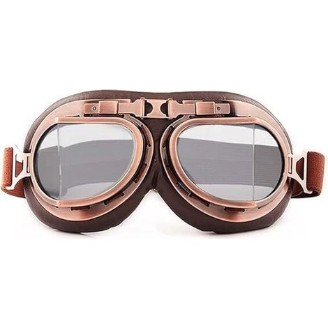 Lunettes de moto, lunettes de vol aviateur, lunettes de moto vintage, lunettes de moto cruiser scooter, hommes femmes (1/5)