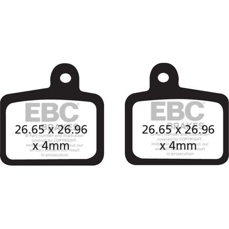 CFA466R - Pastiglie freno per bicicletta EBC Brakes Organic Performance (1/2)