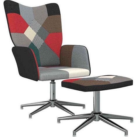 Fauteuil inclinable avec repose-pieds patchwork (1/5)